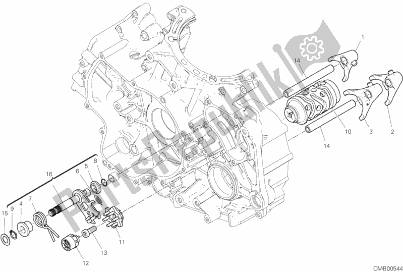 All parts for the Shift Cam - Fork of the Ducati Superbike Panigale V2 Thailand 955 2020